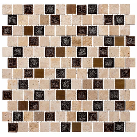 Andova Tiles Exploration Italy 1 x 1 Grid Mosaic Tile SAM-ANDEXPIT368